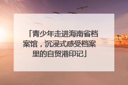 青少年走进海南省档案馆，沉浸式感受档案里的自贸港印记