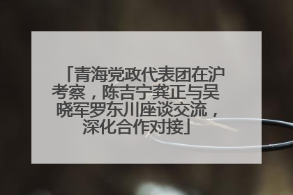 青海党政代表团在沪考察，陈吉宁龚正与吴晓军罗东川座谈交流，深化合作对接
