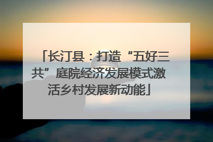 长汀县：打造“五好三共”庭院经济发展模式激活乡村发展新动能