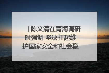 陈文清在青海调研时强调 坚决扛起维护国家安全和社会稳定职责使命 为谱写中国式现代化青海篇章贡献政法力量