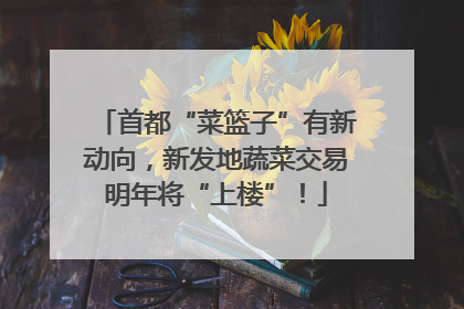 首都“菜篮子”有新动向，新发地蔬菜交易明年将“上楼”！