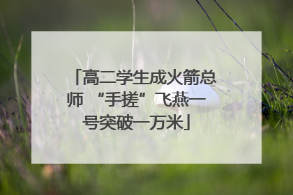 高二学生成火箭总师 “手搓”飞燕一号突破一万米