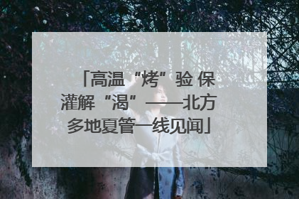 高温“烤”验 保灌解“渴”——北方多地夏管一线见闻