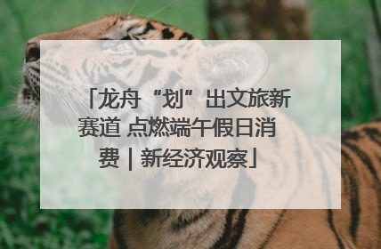 龙舟“划”出文旅新赛道 点燃端午假日消费｜新经济观察