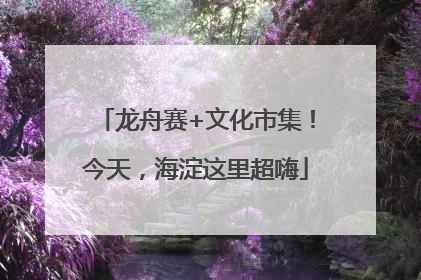 龙舟赛+文化市集！今天，海淀这里超嗨