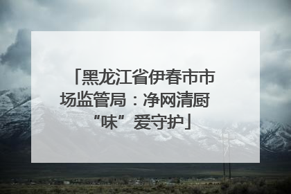 黑龙江省伊春市市场监管局：净网清厨 “味”爱守护