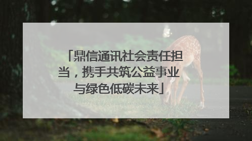 鼎信通讯社会责任担当，携手共筑公益事业与绿色低碳未来