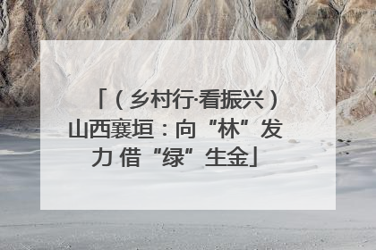 （乡村行·看振兴）山西襄垣：向“林”发力 借“绿”生金