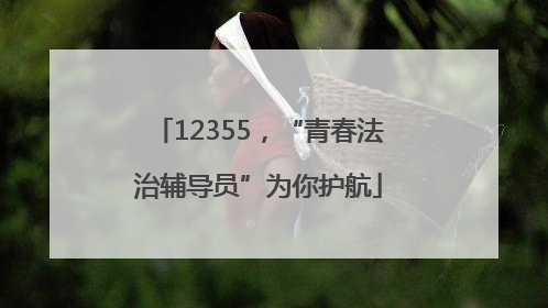 12355，“青春法治辅导员”为你护航