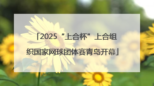 2025“上合杯”上合组织国家网球团体赛青岛开幕