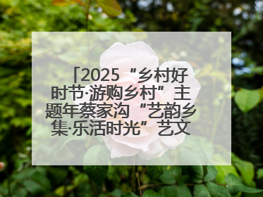 2025“乡村好时节·游购乡村”主题年蔡家沟“艺韵乡集·乐活时光”艺文嘉年华活动启幕