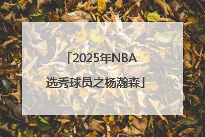 2025年NBA选秀球员之杨瀚森