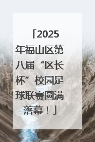 2025年福山区第八届“区长杯”校园足球联赛圆满落幕！