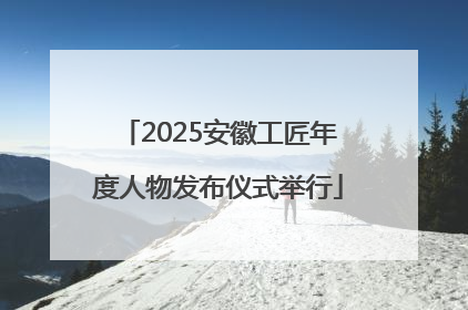 2025安徽工匠年度人物发布仪式举行