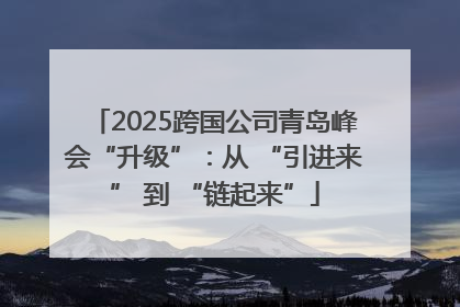 2025跨国公司青岛峰会“升级”：从 “引进来” 到 “链起来”