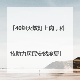 40组灭蚊灯上岗，科技助力居民安然度夏
