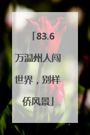83.6万温州人闯世界，别样侨风景